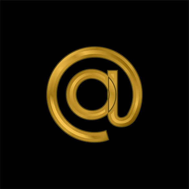 На золотій металевій піктограмі або векторі логотипу
 - Вектор, зображення