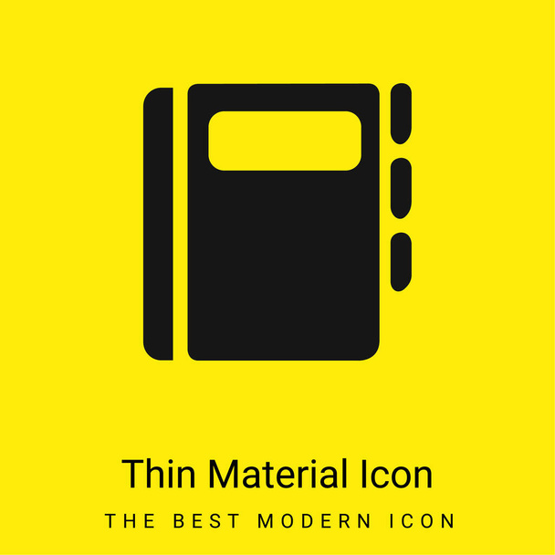 Agenda Book minime icône matériau jaune vif - Vecteur, image