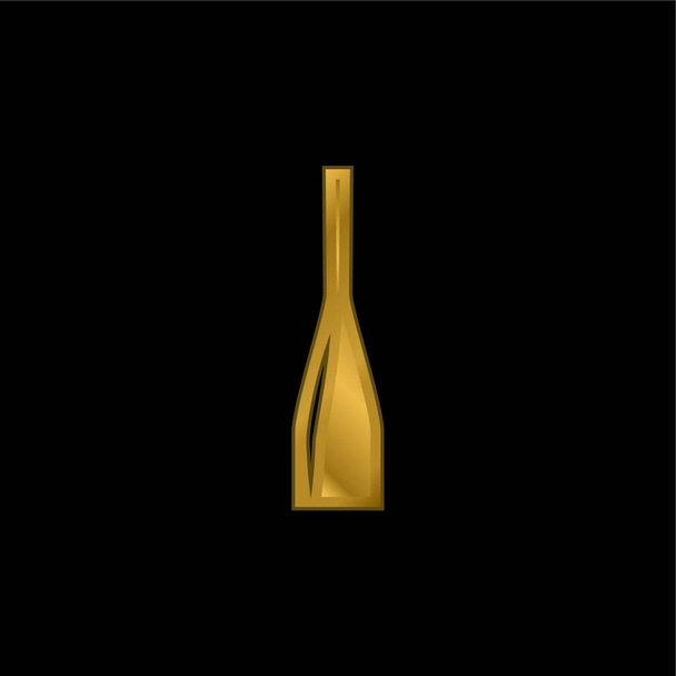 Black Bottle vergoldet metallisches Symbol oder Logo-Vektor - Vektor, Bild