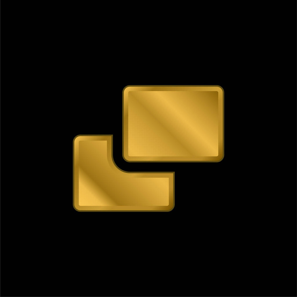 Фон золота металева піктограма або вектор логотипу
 - Вектор, зображення
