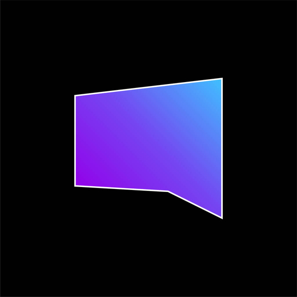 Fekete beszéd buborék kék gradiens vektor ikon - Vektor, kép