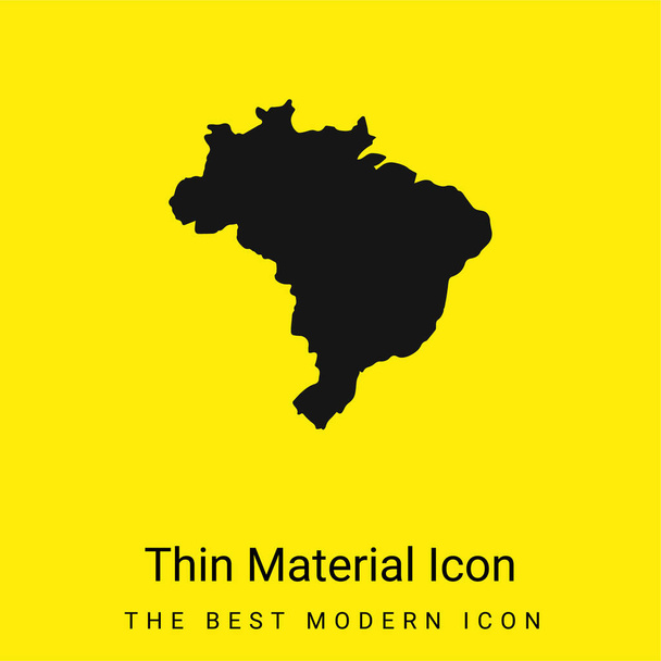 Black minimal bright yellow material icon - Vector, Image