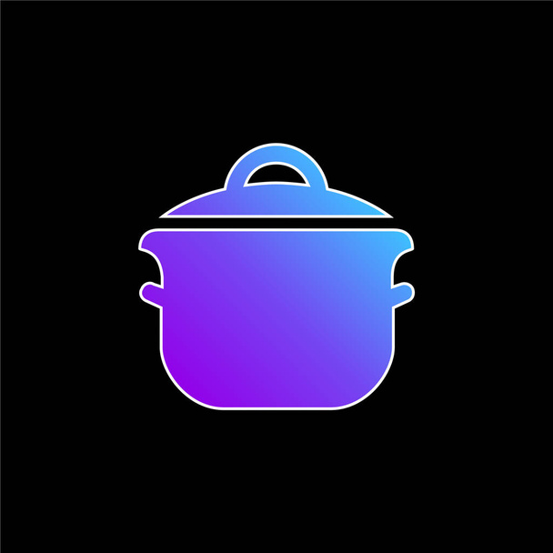 Big Pot icône vectorielle dégradé bleu - Vecteur, image