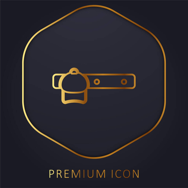 Hálószoba állvány bútorok akasztani dolgokat arany vonal prémium logó vagy ikon - Vektor, kép