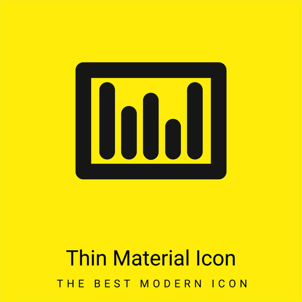 Bares Gráfico mínimo ícone material amarelo brilhante - Vetor, Imagem