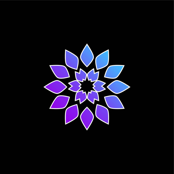 大きな花青グラデーションベクトルアイコン - ベクター画像