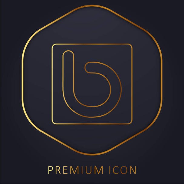 Bebo Social Logotype ligne d'or logo premium ou icône - Vecteur, image