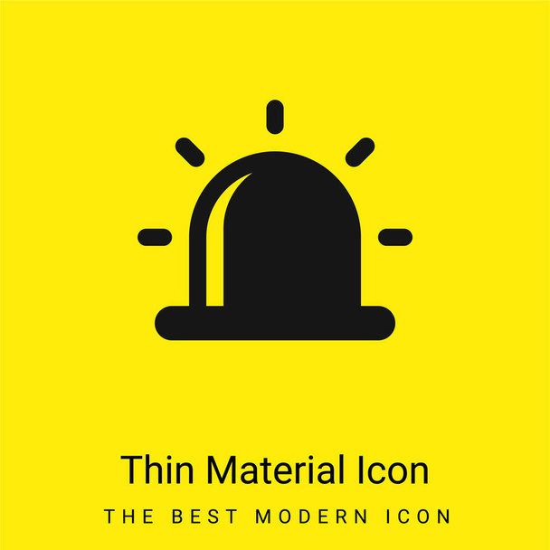 Riasztás minimális fényes sárga anyag ikon - Vektor, kép