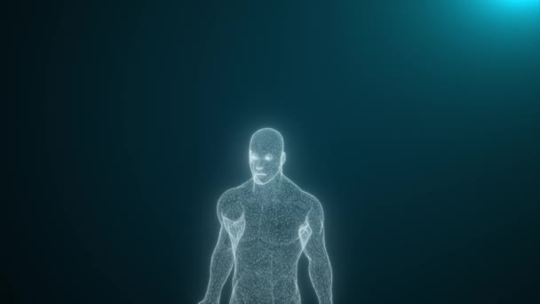 Ludzkie ciało jest wzorowane na liniach - Materiał filmowy, wideo
