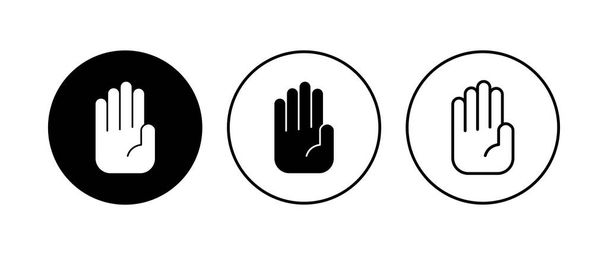 Hand pictogram ingesteld. hand vector icoon, palm, klik - Vector, afbeelding