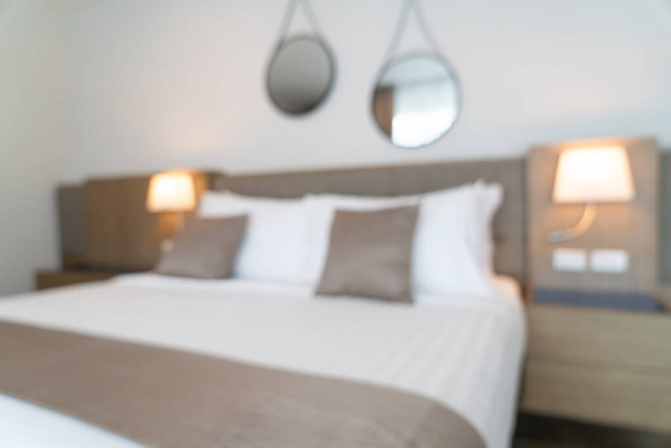 Abstract blur beautiful luxury hotel bedroom interior for background - Fotó, kép