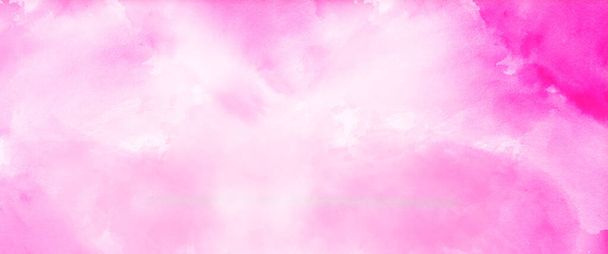 Όμορφο ροζ σε λευκό χρώμα νερομπογιάς υφή ή grunge σχεδιασμό φόντου - Φωτογραφία, εικόνα