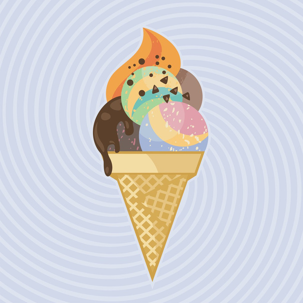 Big Ice Cream - Vector, afbeelding