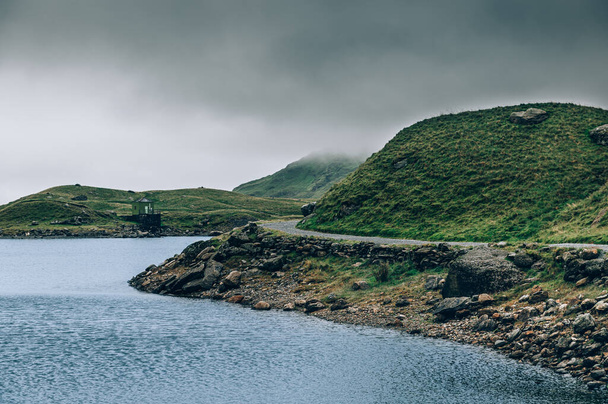 Kaunis maisema panoraama Snowdonian kansallispuistossa Pohjois-Walesissa, Iso-Britannia - Valokuva, kuva