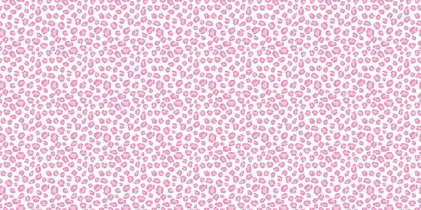 Cheetah seamless repeat pattern, vector background, repeating wallpaper, animal print, leopard pattern. Pink and white, pastel cheetah print. - Vektori, kuva