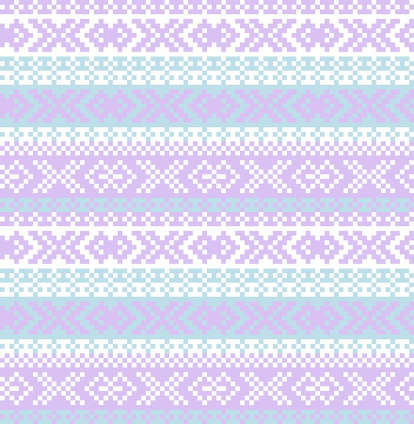 Pastel Christmas fair isle pattern background for fashion textiles, knitwear and graphics - Вектор,изображение