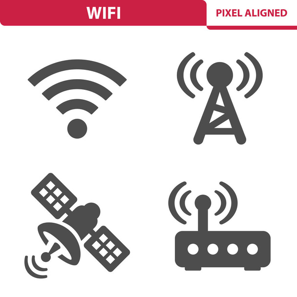 wifi, wi-fi, drahtlose Symbole - Vektor, Bild