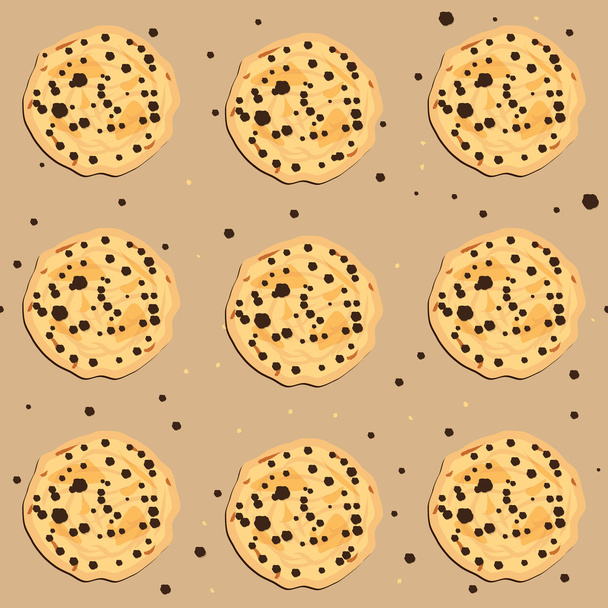 Seamless cookies pattern - Vector, Image