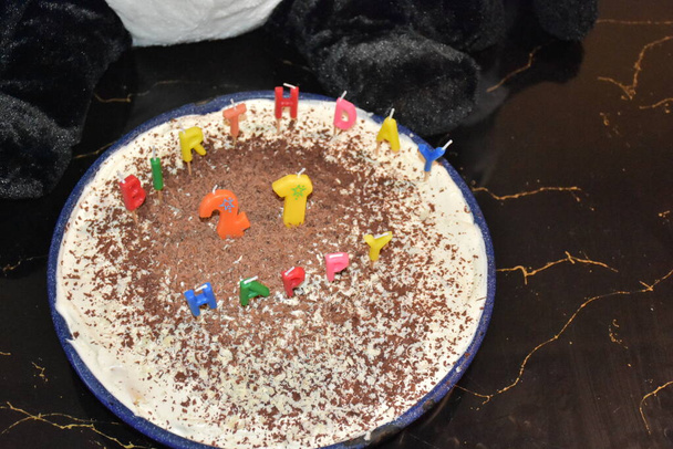 свечи, торт и день рождения, - Фото, изображение