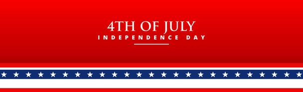 Piros háttér ünnep július 4, USA Függetlenség napja - Vektor illusztráció - Vektor, kép