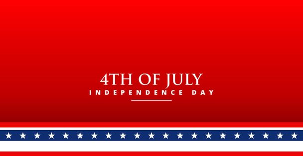 Vacaciones de fondo rojo 4 de julio USA Día de la Independencia - Ilustración vectorial - Vector, imagen