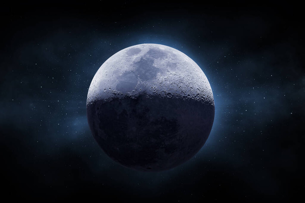 La Luna e lo spazio profondo - Foto, immagini