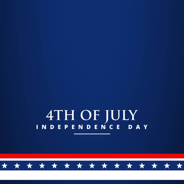 Голубой фон праздника 4 июля День независимости США - векторная иллюстрация - Вектор,изображение