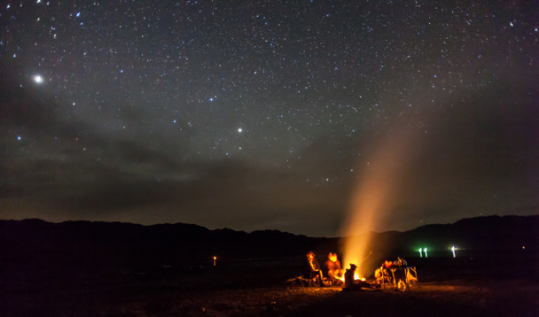 night camping under the stars Mountains - Photo, Image