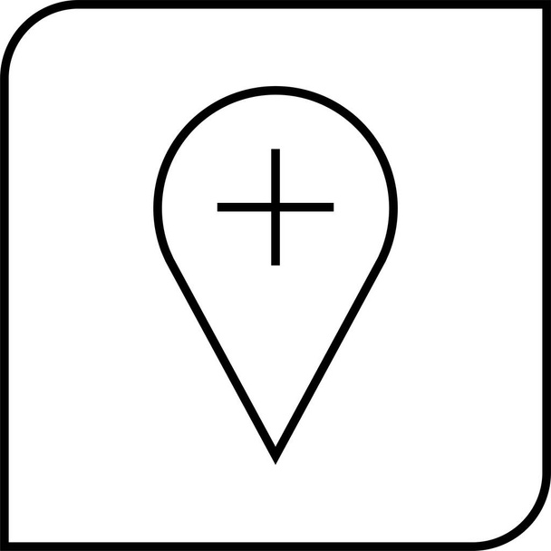 Locatie icoon. Navigatie icoon. Kaartpictogram, vectorafbeelding - Vector, afbeelding
