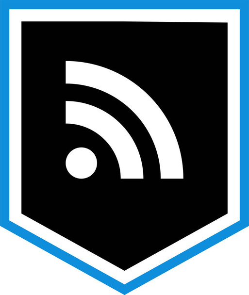 logotipo de mídia social rss, ilustração vetorial - Vetor, Imagem