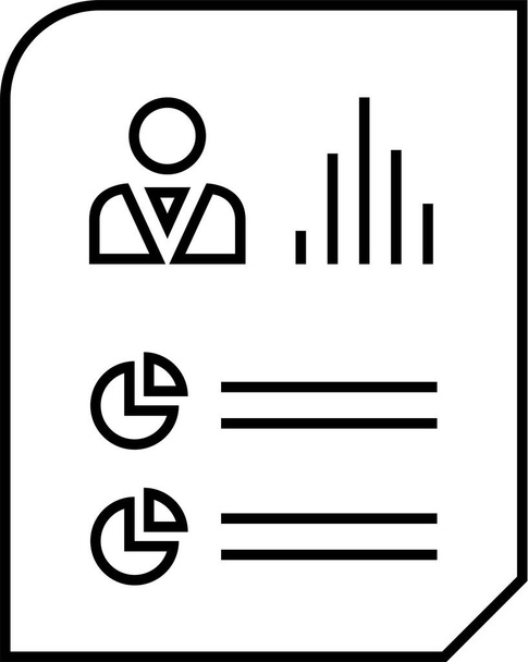 obchodní sestava, ikona finanční sestavy, vektorová ilustrace - Vektor, obrázek