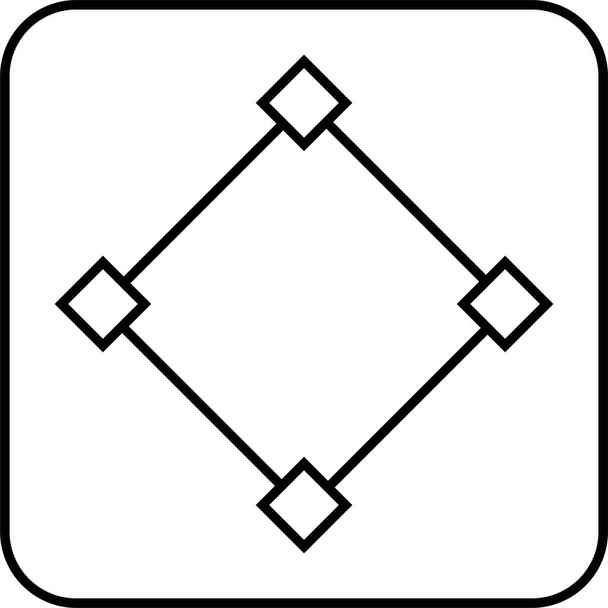 抽象的な幾何学的形状の単純なアイコンや - ベクター画像