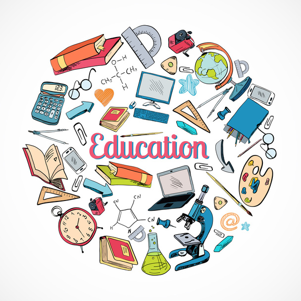 Education icon doodle - Vector, imagen