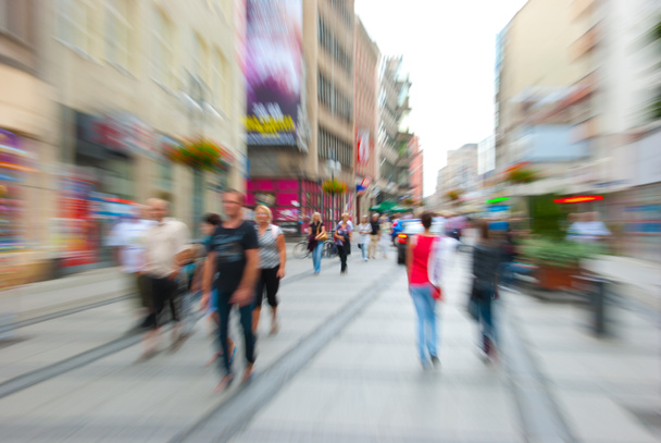 walking on a street motion blur - Photo, Image