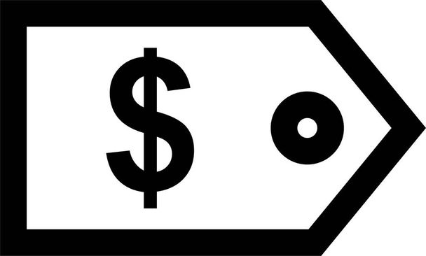 Векторная иллюстрация знака доллара  - Вектор,изображение