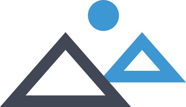 Berge. Web-Symbol einfache Illustration - Vektor, Bild
