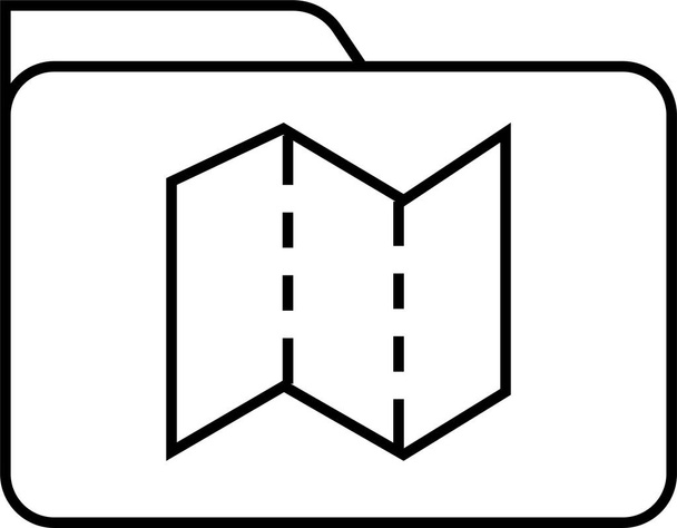 ilustração do vetor do ícone da pasta  - Vetor, Imagem