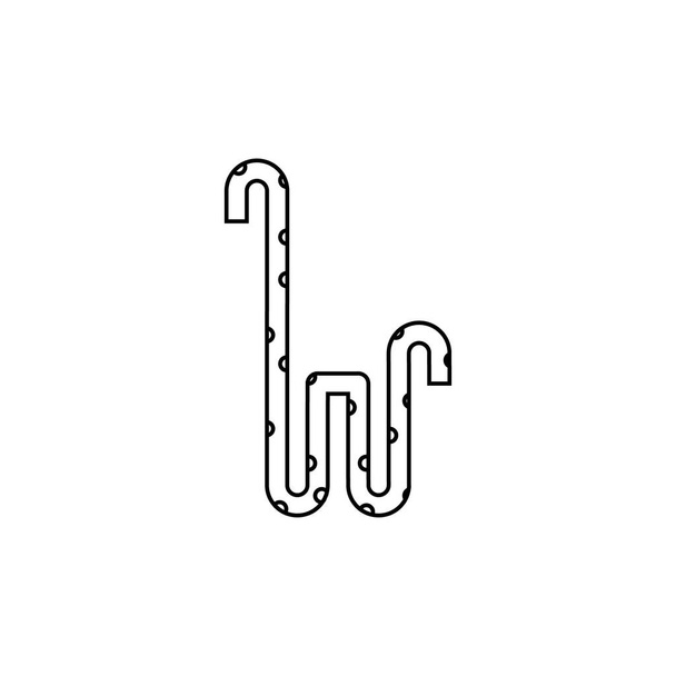 Zsiráf vonal ikon. Egyszerű stílus vad állat poszter háttér szimbólum. Logo tervezési elem. Pólónyomtatás. Matrica-vektor. - Vektor, kép