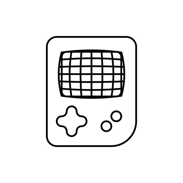 Tetris line icon. Simple style retro game poster background symbol. Logo design element. T-shirt printing. Vector for sticker. - Vektor, kép