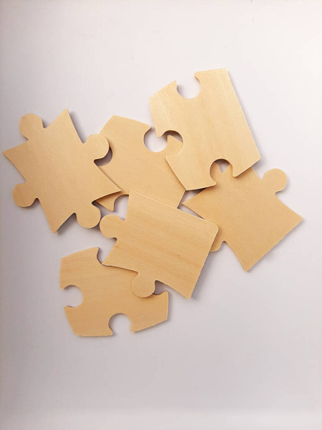 Puzzle set. Puzzle pieces. Completing puzzle set. - Photo, Image
