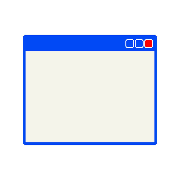 Window interface template. Fenster Browser leere Seite - Vektor, Bild