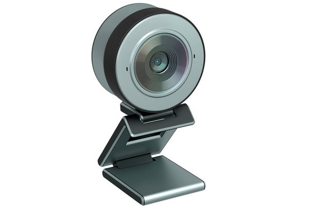 Web camera on stand for online video chat and conference on white background - Photo, Image