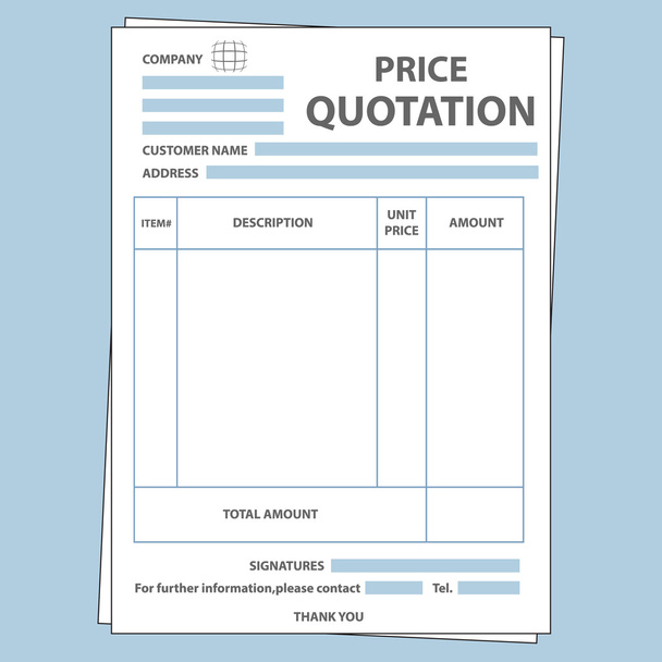 Quotation Form - Vector, Image
