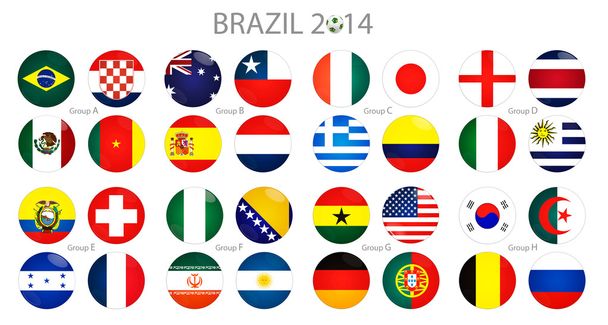 groepen van world cup op brasil - Foto, afbeelding