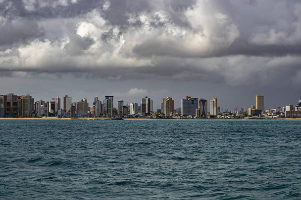 Panoramic view of beautiful cities. Fortaleza city, Ceara state of Brazil, South America. - Photo, Image