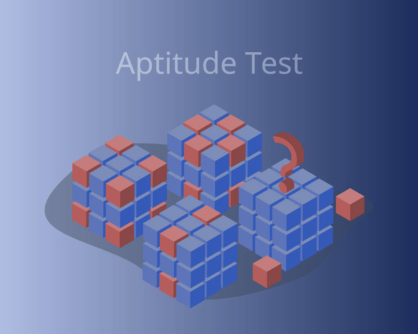 example of aptitude test as a tool to determine candidate's cognitive ability or personality - Vector, Image