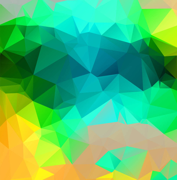 Fondo verde esmeralda multicolor abstracto. ilustrador de diseño poligonal vectorial - Vector, Imagen