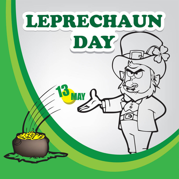 A festive event celebrated in May - Leprechaun Day - Вектор,изображение