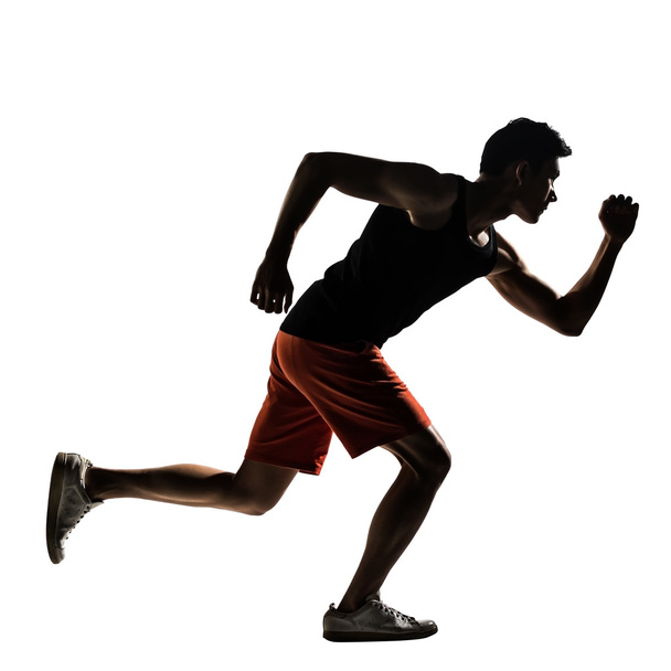 Atleta asiático correndo
 - Foto, Imagem