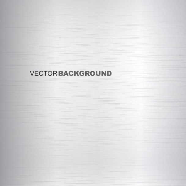 Silvery vector background, polished metal texture - Vector, imagen